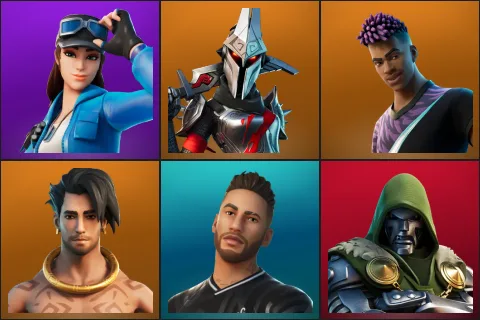 Cloud Striker, Eternal Knight, Fade, Raz, Neymar Jr, Doctor Doom