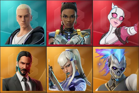 Slim Shady, Shuri, Gwenpool, John Wick, Mizuki, Renzo the Destroyer