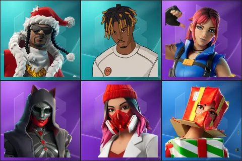 Santa Dogg, Slayer Juice WRLD, Explorer Emilie, Felina, Yulejacket, Holiday Boxy