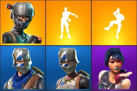 Elite Agent, Floss, Take The L, Blue Squire, Royale Knight, Sparkle Specialist
