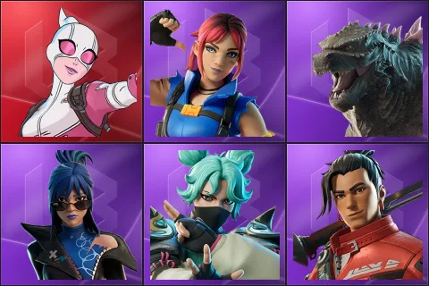 Gwenpool, Explorer Emilie, Godzilla Evolved, Hope, Jade, Kendo
