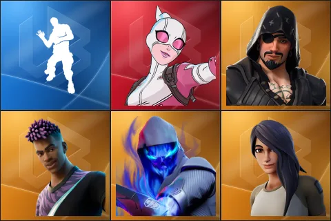 Laugh It Up, Gwenpool, Blackheart, Fade, Fusion, Gear Specialist Maya