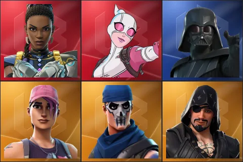Shuri, Gwenpool, Darth Vader, Rose Team Leader, Warpaint, Blackheart