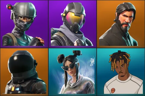 Elite Agent, Rogue Agent, The Reaper, Dark Voyager, Platinum Billie Eilish, Slayer Juice WRLD