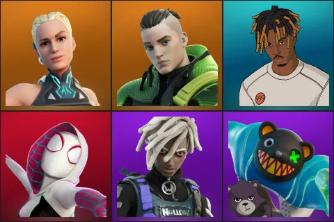 Paradigm (Reality-659), Twyn, Slayer Juice WRLD, Spider-Gwen, Bytes, Grriz