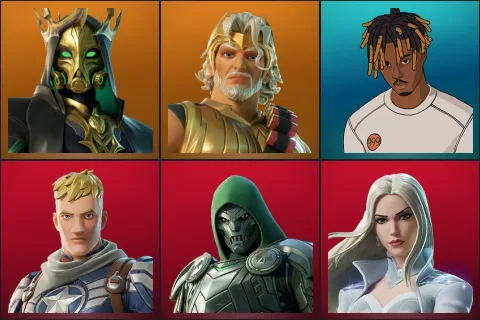 Hades, Zeus, Slayer Juice WRLD, Captain Jones, Doom, Emma Frost