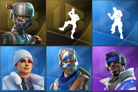 Elite Agent, Take The L, Laugh It Up, Blizzard Bomber, Blue Squire, Blue Striker
