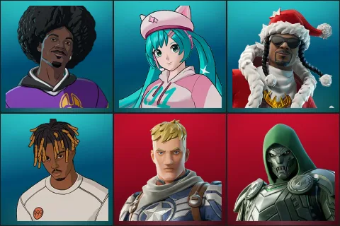 LBC '93 Dogg, Neko Hatsune Miku, Santa Dogg, Slayer Juice WRLD, Captain Jones, Doom