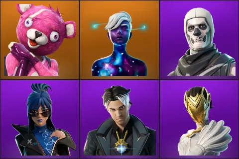 Cuddle Team Leader, Galaxy Scout, Skull Trooper, Hope, Montague, Nisha