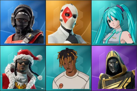 Stealth Reflex, Wild Card, Hatsune Miku, Santa Dogg, Slayer Juice WRLD, Blitz Knight