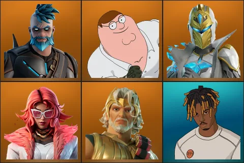 Omegarok, Peter Griffin, Spectra Knight, Valeria, Zeus, Slayer Juice WRLD