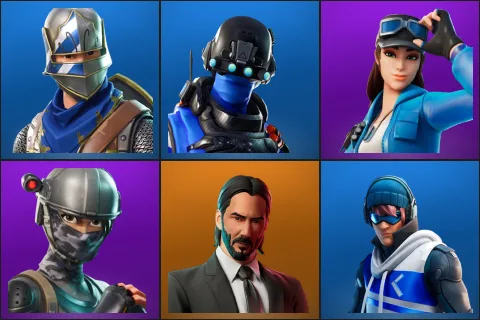 Blue Squire, Carbon Commando, Cloud Striker, Elite Agent, John Wick, Point Patroller