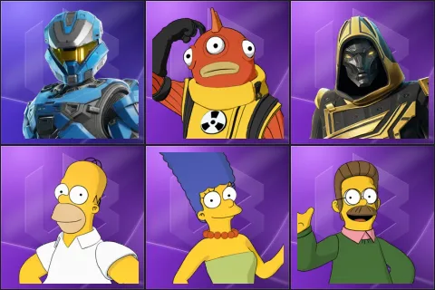 UNSC Spartan, Blinky Fishstick, Blitz Knight, Homer Simpson, Marge Simpson, Ned Flanders