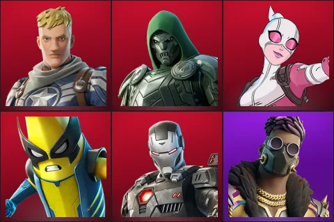 Captain Jones, Doom, Gwenpool, Peelverine, War Machine, Arkon