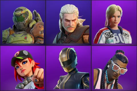 Doom Slayer, Geralt of Rivia, Dueling Dragons Jackie, Dusty, Hairpin, Massai