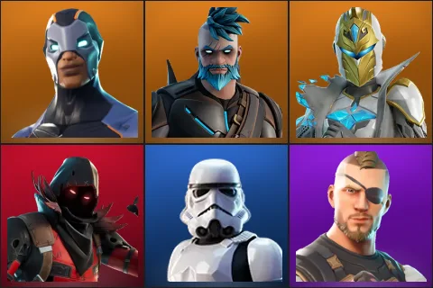 Carbide, Omegarok, Spectra Knight, Ravenpool, Imperial Stormtrooper, Battlehawk