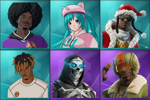 LBC '93 Dogg, Neko Hatsune Miku, Santa Dogg, Slayer Juice WRLD, Skull Commander, Aerial Assault Bomber