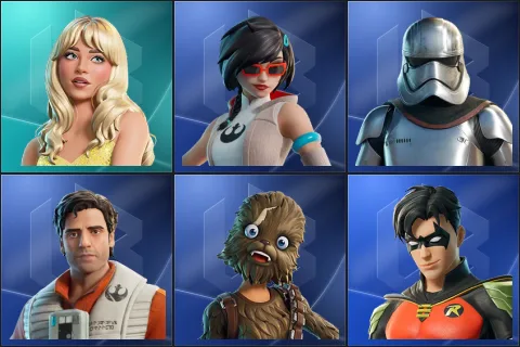 Sabrina Carpenter, Apprentice Evie, Captain Phasma, Poe Dameron, Wookiee Team Leader, Robin
