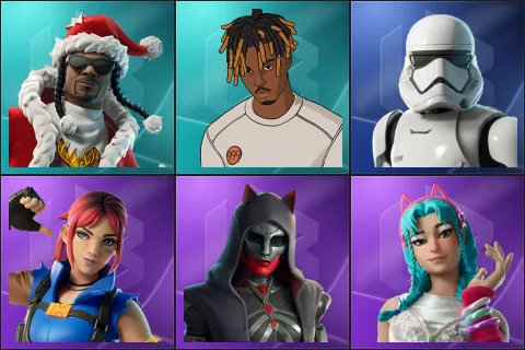 Santa Dogg, Slayer Juice WRLD, First Order Stormtrooper, Explorer Emilie, Felina, Katalina