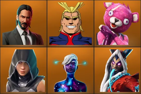 John Wick, All Might, Cuddle Team Leader, Fate, Galaxy Scout, Krampus