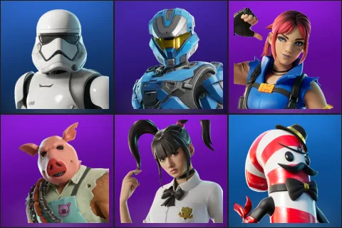 First Order Stormtrooper, UNSC Spartan, Explorer Emilie, Pig the Butcher, Yuki Yubari, Mr. Dappermint