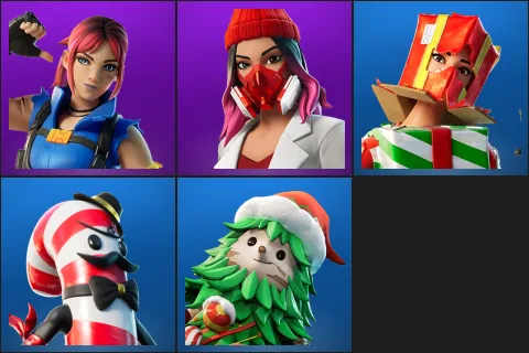 Explorer Emilie, Yulejacket, Holiday Boxy, Mr. Dappermint, Winterfest Bushranger