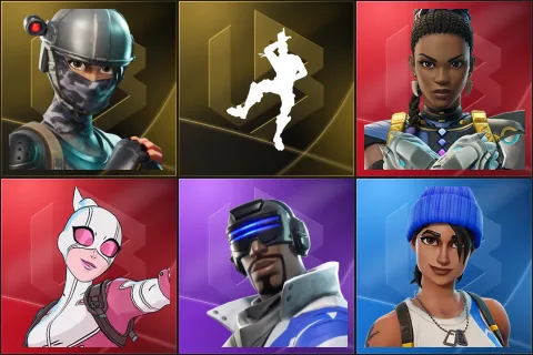 Elite Agent, Take The L, Shuri, Gwenpool, Blue Striker, Blue Team Leader