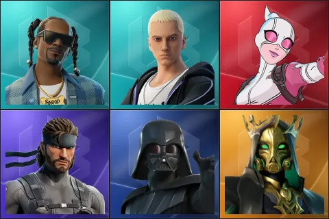 Snoop Dogg, Slim Shady, Gwenpool, Solid Snake, Darth Vader, Hades