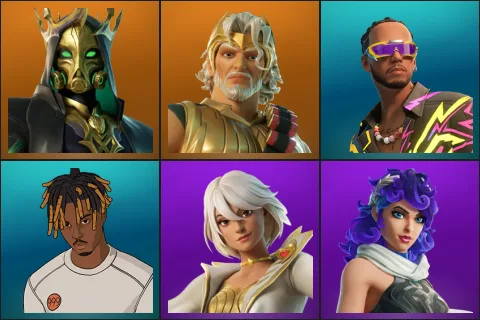 Hades, Zeus, Lewis Hamilton, Slayer Juice WRLD, Aphrodite, Artemis