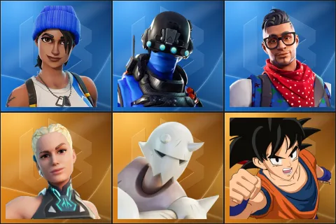 Blue Team Leader, Carbon Commando, Prodigy, Paradigm (Reality-659), Snap, Son Goku