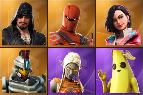 Blackheart, Hybrid, Rox, Sentinel, Ember, Peely