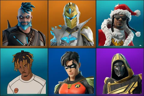 Omegarok, Spectra Knight, Santa Dogg, Slayer Juice WRLD, Robin, Blitz Knight