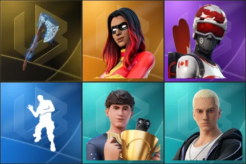 Leviathan Axe, Joltara, Mogul Master (CAN), Laugh It Up, Bugha, Slim Shady