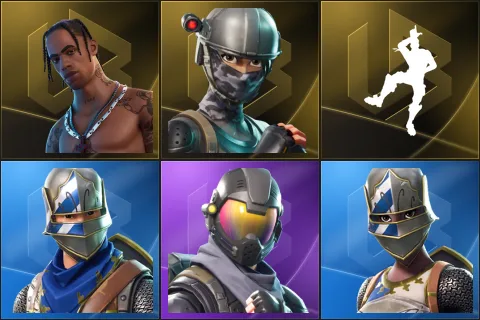 Travis Scott, Elite Agent, Take The L, Blue Squire, Rogue Agent, Royale Knight