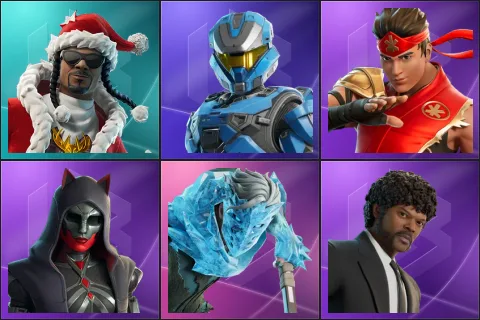 Santa Dogg, UNSC Spartan, FIRE Master Kai, Felina, Gale, Jules Winnfield