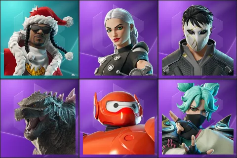 Santa Dogg, Cassidy Quinn, Daigo, Godzilla Evolved, Hero Baymax, Jade