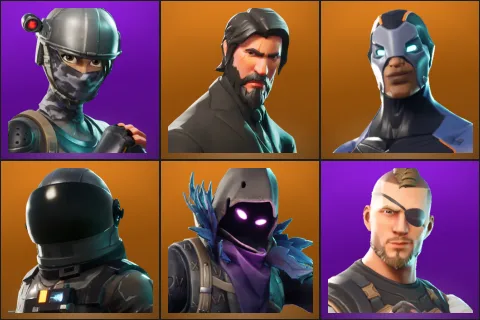 Elite Agent, The Reaper, Carbide, Dark Voyager, Raven, Battlehawk