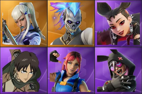 Mizuki, Renzo the Destroyer, Camille, Eren Jaeger, Explorer Emilie, Highwire