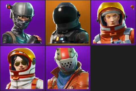 Elite Agent, Dark Voyager, Mission Specialist, Moonwalker, Rust Lord