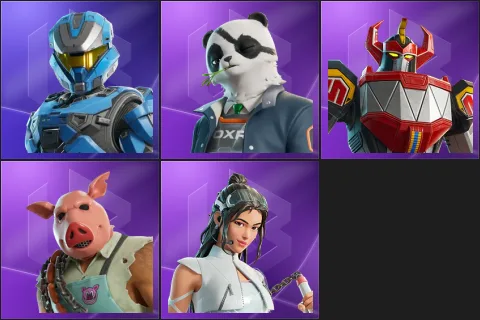 UNSC Spartan, Agent Patch, Dino Megazord, Pig the Butcher, Yoo-mi