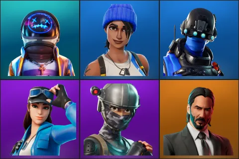 Astro Jack, Blue Team Leader, Carbon Commando, Cloud Striker, Elite Agent, John Wick