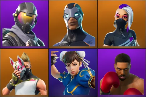 Rogue Agent, Carbide, Catalyst, Drift, Chun-Li, Adonis Creed